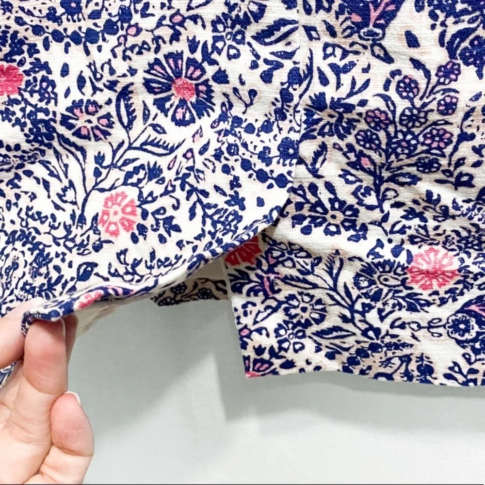 Ann Taylor floral paisley print pencil skirt 0P